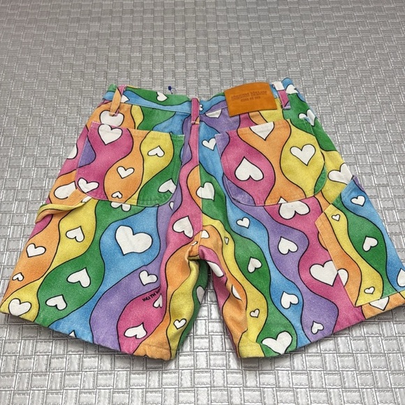 KEITH KELLY MADE IN NYC Rainbow Pride Canvas Shorts size xs unisex - Picture 4 of 10